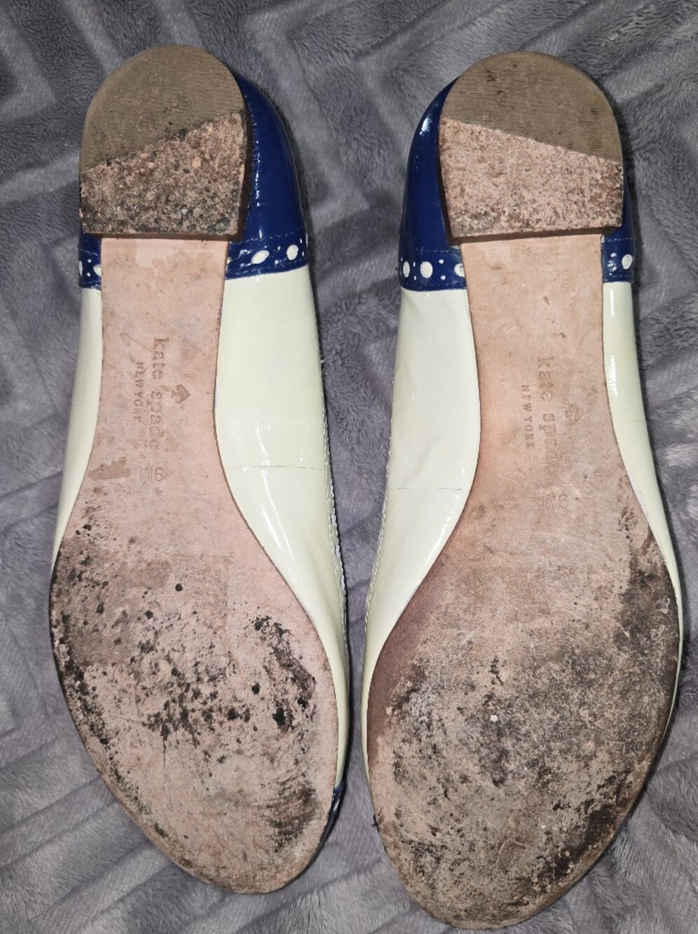Kate Spade New York Perforated Leather Spectator Wingtip Ballet Flats - Picture 3 of 3
